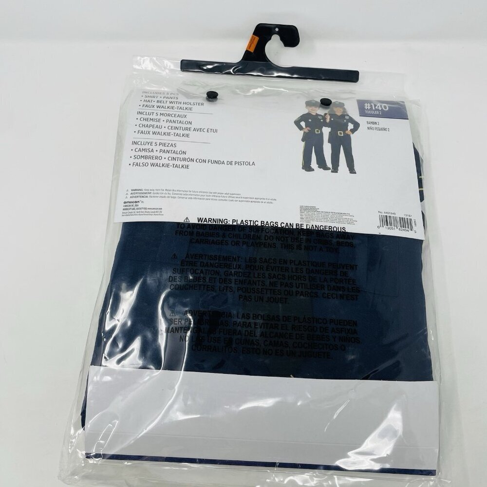 Police Officer Toddler Boys Size‎ 2T Halloween Hero Dress Up Costume in Blue 459 - Picture 4 of 7